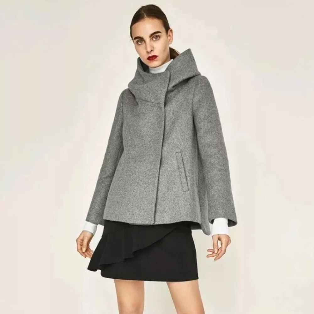 Last Chance Before Donating Zara Wrap Collar Coat - Picture 3 of 10